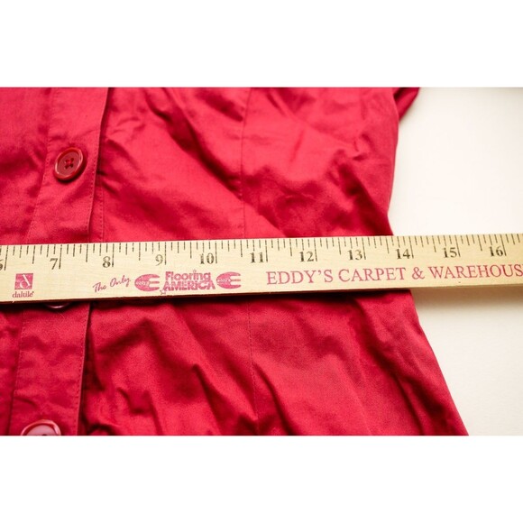 The Limited womens button down shirt dress 2 salmon pink fit flare midi VTG - Picture 7 of 10